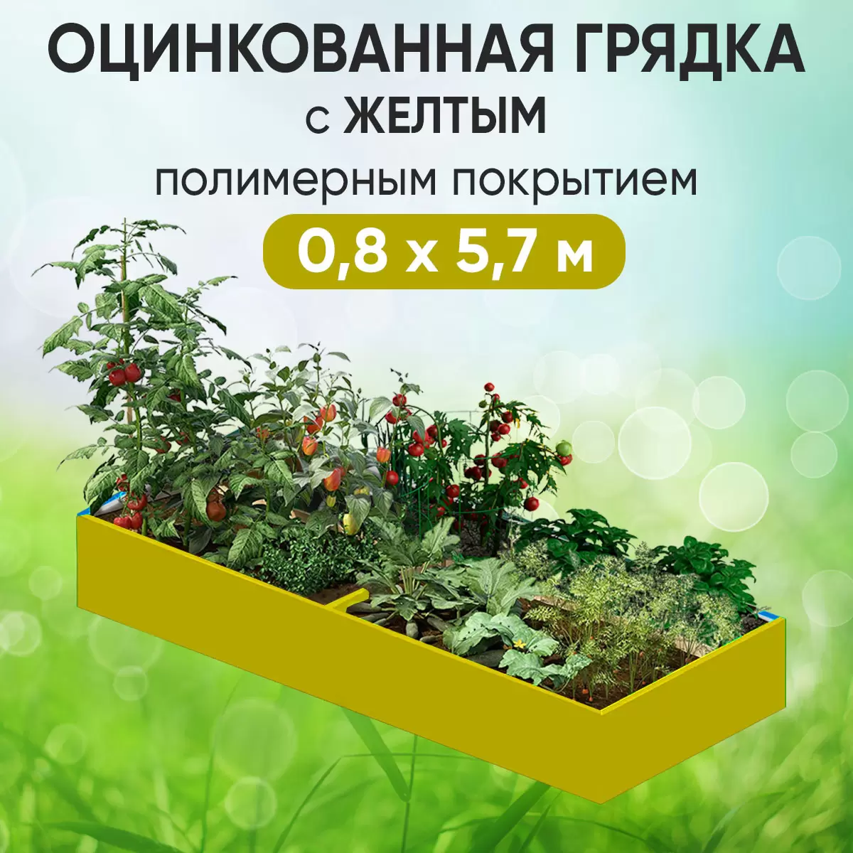 Грядка желтая (0,8 х 5,7)
